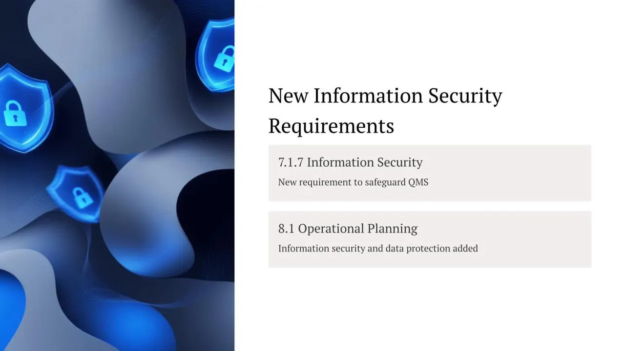 IA9100 new information security requirements: clause 7.1.7 information security and clause 8.1 operational planning